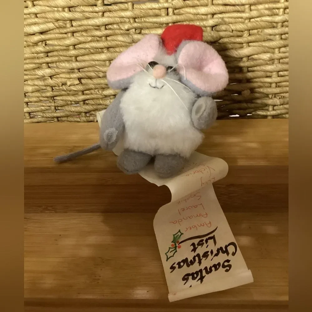 Charming Little Mouse Ornaments Plush Figurine Set